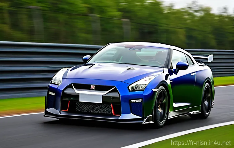 니산 GT R과 닛산 Z의 차이 - **Prompt 1: The Apex Predator - Nissan GT-R on the Track**
    "A dynamic, wide-angle shot of a Niss...