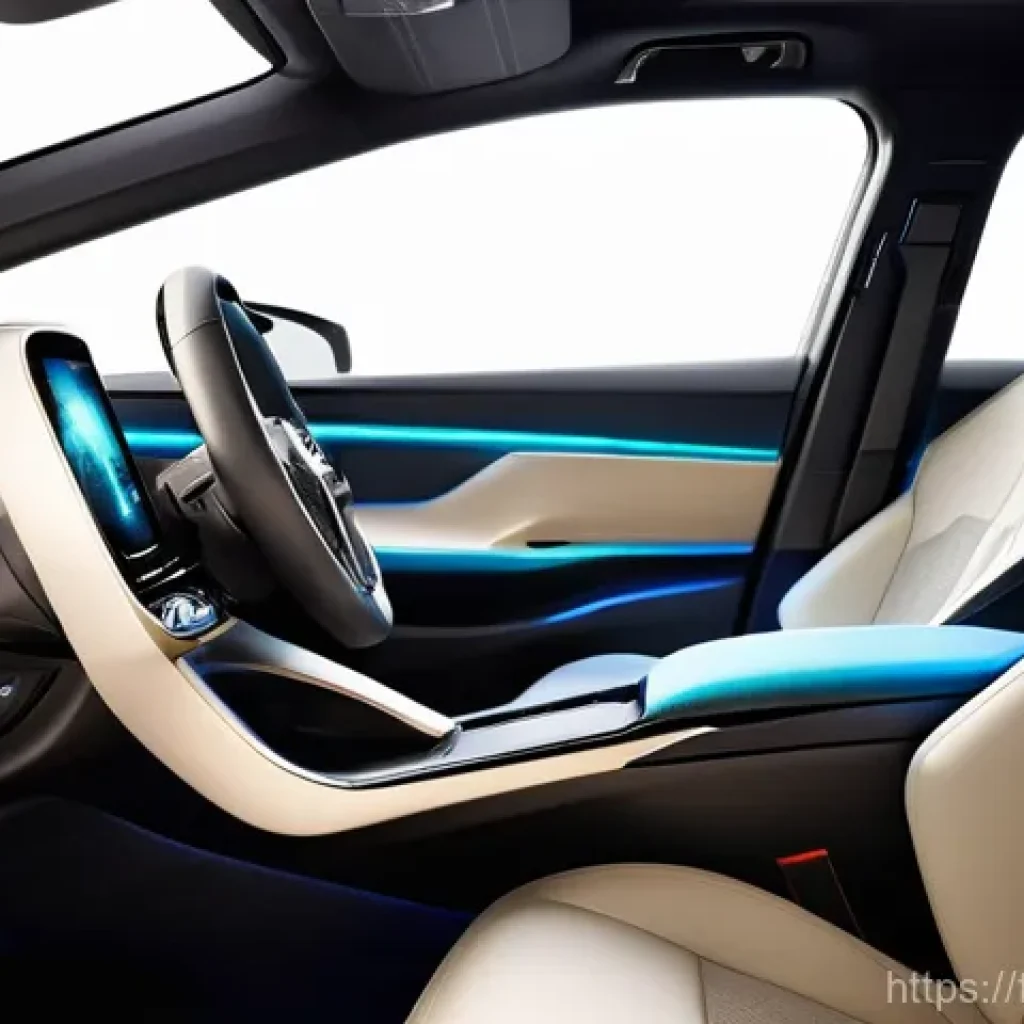 니산 아리아의 실내 공간 리뷰 - **Prompt 1: The "Rolling Lounge" Family Experience**
    "An interior shot of a futuristic electric ...