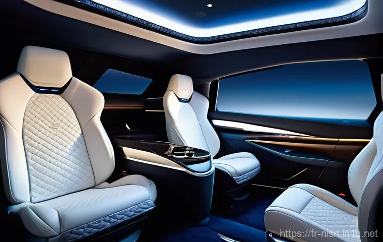 니산 아리아의 실내 공간 리뷰 - **Prompt 2: Adaptable Technology and Personalized Space**
    "A sophisticated interior view of a mo...