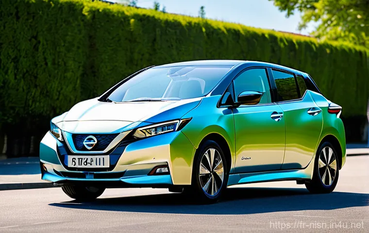 니산 리프의 배터리 수명 - **Image Prompt: "The Evolution of Nissan Leaf Batteries"**
    A visually compelling diptych, split ...